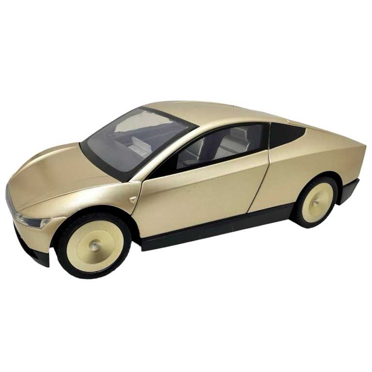 Macheta Cybertruck Robotaxi auriu1:24 replica metal lumini si sunete usi si capota functionale