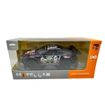 Macheta Porsche negru 1:43 metal lumini si sunete usi deschise pull-back