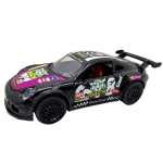 Macheta Porsche negru 1:43 metal lumini si sunete usi deschise pull-back