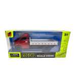 Macheta camioneta rosie cu Platforma Model 1:36 Usile se Deschid Pull Back sunet si lumini