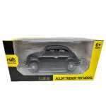 Macheta Volkswagen Beetle neagra 1:36 metal model pull back usi functionale sunet si lumini