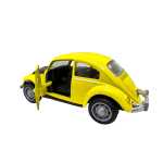 Macheta Volkswagen Beetle galbena 1:36 metal model pull back usi functionale sunet si lumini - imagine 4