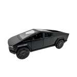 Macheta Tesla Cybertruck neagra 1:32 metal lumini si sunete usi deschise - imagine 3