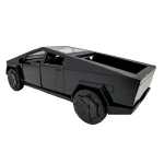 Macheta Tesla Cybertruck neagra 1:32 metal lumini si sunete usi deschise - imagine 6