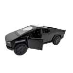 Macheta Tesla Cybertruck neagra 1:32 metal lumini si sunete usi deschise - imagine 7