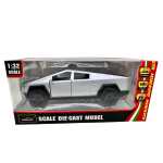 Macheta Tesla Cybertruck 1:32 metal lumini si sunete usi deschise
