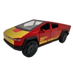 Macheta Tesla Cybertruck rosie 1:32 metal lumini si sunete usi deschise
