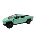 Macheta Tesla Cybertruck verde 1:32 metal lumini si sunete usi deschise