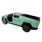 Macheta Tesla Cybertruck verde 1:32 metal lumini si sunete usi deschise - imagine 5