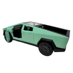 Macheta Tesla Cybertruck verde 1:32 metal lumini si sunete usi deschise - imagine 5