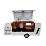 Macheta Ford Ram rosu Pickup cu Rulota Camping 1:32 metal lumini si sunete deschide usile