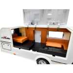 Macheta Ford Ram rosu Pickup cu Rulota Camping 1:32 metal lumini si sunete deschide usile - imagine 12