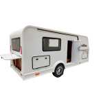 Macheta Ford Ram rosu Pickup cu Rulota Camping 1:32 metal lumini si sunete deschide usile - imagine 9