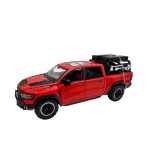 Macheta Ford Ram rosu Pickup cu Rulota Camping 1:32 metal lumini si sunete deschide usile - imagine 5