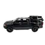 Macheta Ford Ram negru Pickup cu Rulota Camping 1:32 metal lumini si sunete deschide usile - imagine 9