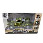 Macheta armata 1:32 Pickup Camuflaj cu Tun si Radar Usi Deschise Pull Back lumini si sunete - imagine 3