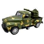 Macheta armata 1:32 Pickup Camuflaj cu Tun si Radar Usi Deschise Pull Back lumini si sunete - imagine 4