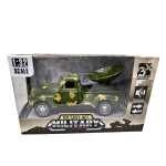 Macheta armata 1:32 Pickup Camuflaj cu Tun si Radar Usi Deschise Pull Back lumini si sunete - imagine 10