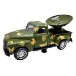 Macheta armata 1:32 Pickup Camuflaj cu Tun si Radar Usi Deschise Pull Back lumini si sunete - imagine 11