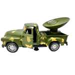 Macheta armata 1:32 Pickup Camuflaj cu Tun si Radar Usi Deschise Pull Back lumini si sunete - imagine 12