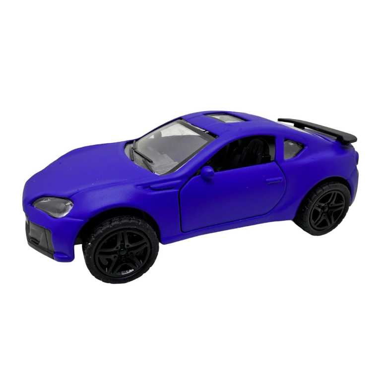 Macheta Sport albastru mat 1:36 lumini si Sunete Usi Deschise Pull-Back