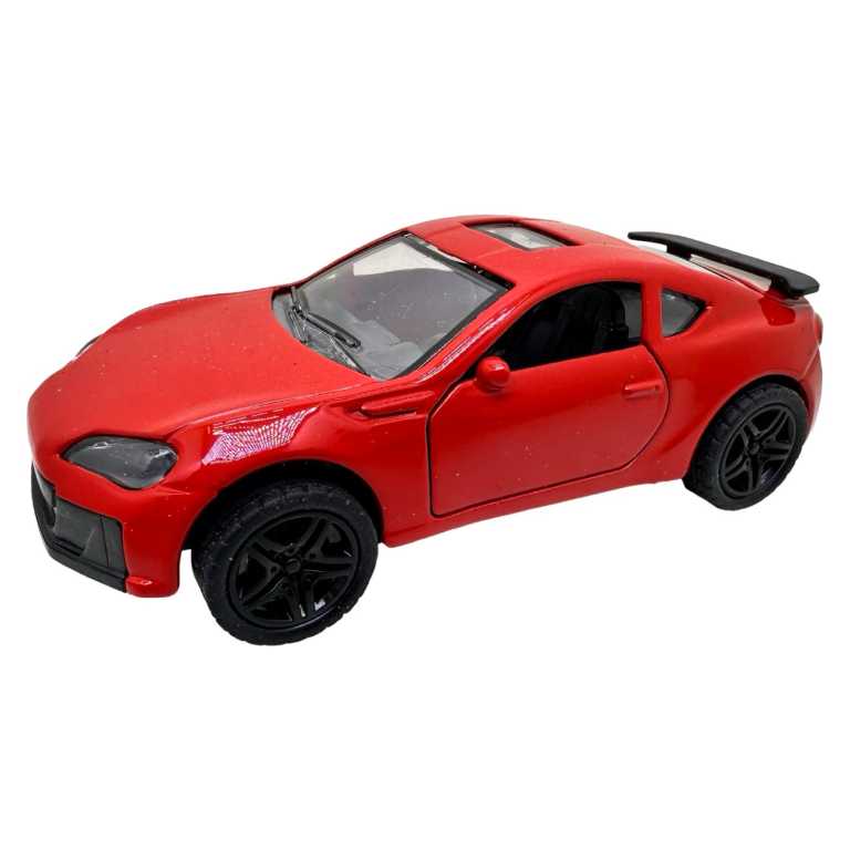 Macheta Sport Toyota Supra rosie 1:36 lumini si Sunete Usi Deschise Pull-Back