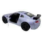 Macheta Sport Toyota Supra bleu 1:36 lumini si Sunete Usi Deschise Pull-Back - imagine 4