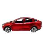 Macheta Tesla rosie Model X 1:32 replica metal lumini si sunete usi falcon - imagine 5