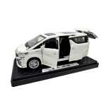 Macheta Toyota Vellfire alba 1:32 Usile Se Deschid Portbagaj Mobil Pull Back sunet si lumini - imagine 6