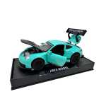 Macheta Porsche GT3 RS verde 1:32 replica metal cu sunete lumini deschide usile si capotele - imagine 6