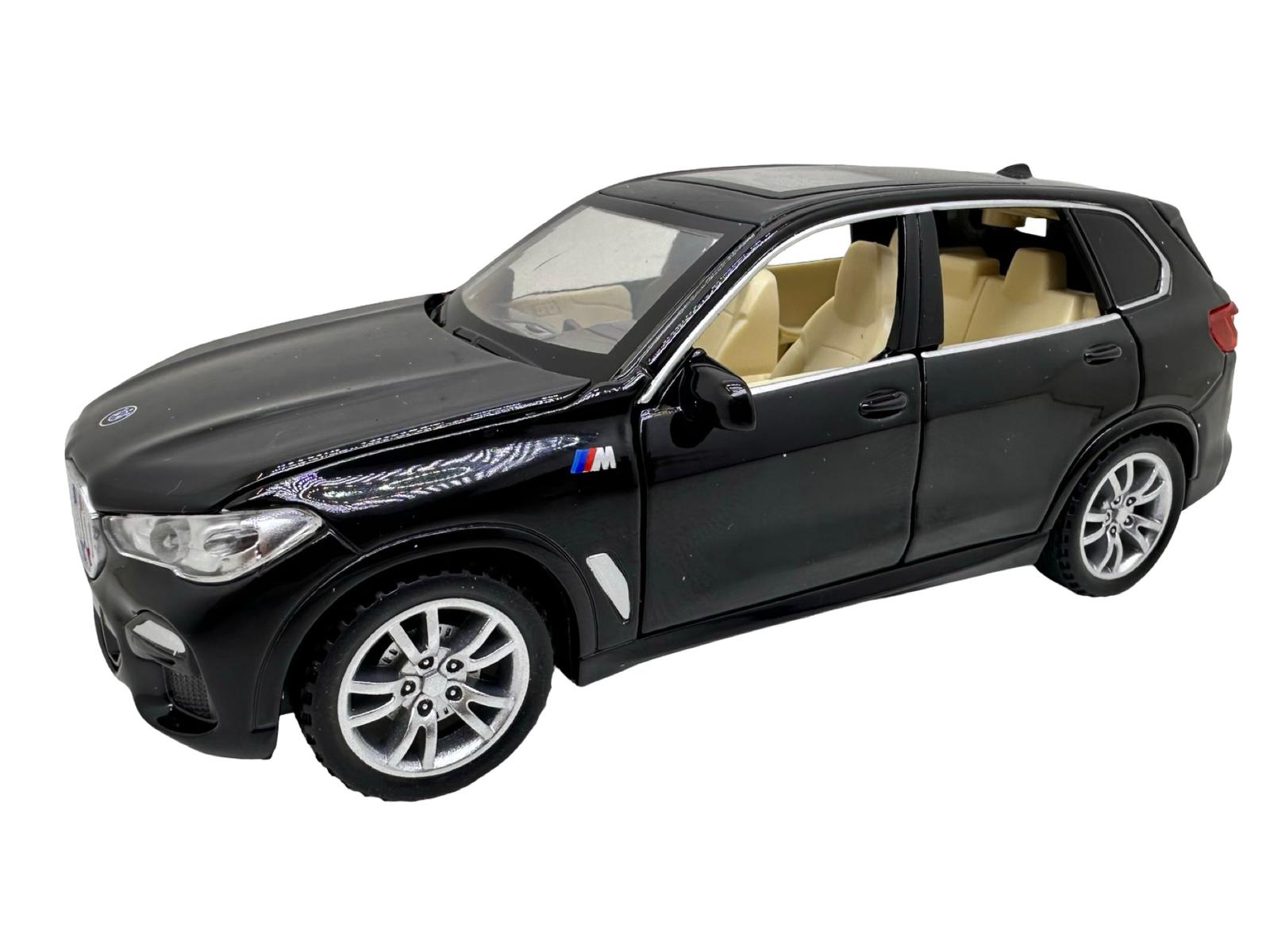 IMG-20251209-WA0553 Macheta BMW X5 negru 1:32 lumini si sunete usi capota portbagaj se deschid