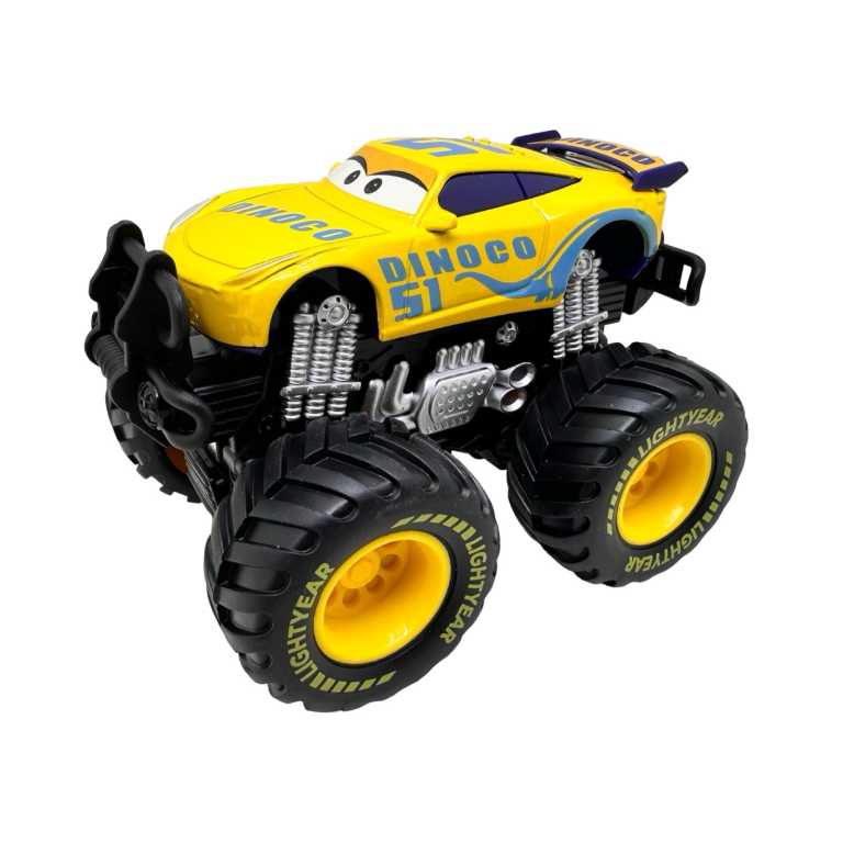 Macheta metal si plastic Monster Truck Dinoco 51 Cars roti mari off-road model de colectie