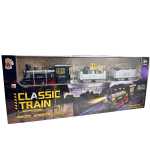 Set tren clasic electric cu vagoane si lumini