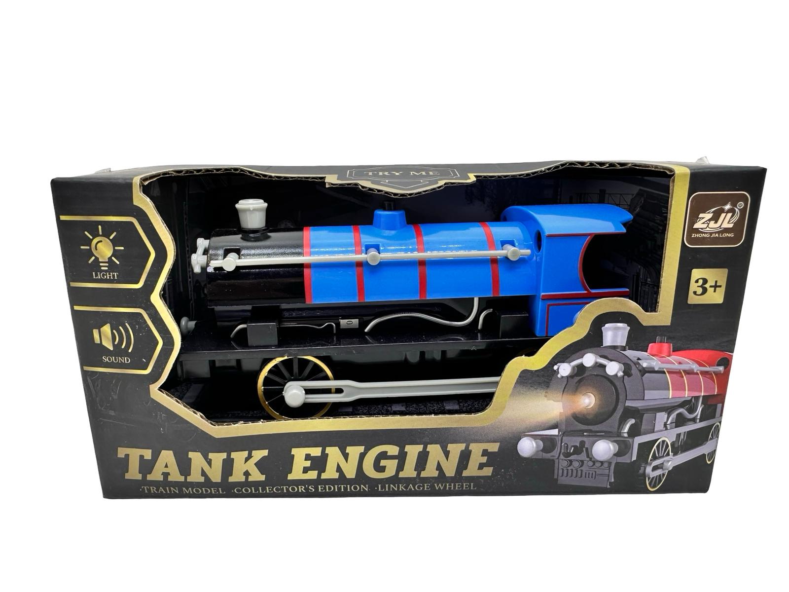 IMG-20251209-WA0639 Locomotiva clasica tip Thomas Tank Engine albastru cu sunet si lumini - imagine 1