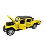 Macheta auto Jeep Rubicon galben metal 1:32 galben sunete lumini deschide usile si capotele - imagine 5