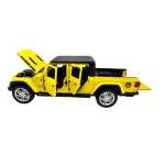 Macheta auto Jeep Rubicon galben metal 1:32 galben sunete lumini deschide usile si capotele - imagine 6