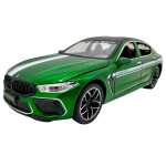 Macheta BMW M8 800 Verde Metalizat – Scara 1:24 cu Usi si Capota Deschise lumini si sunete - imagine 3