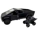 Macheta Tesla Cybertruck cu ATV neagra 1:43 replica metal usi deschise