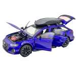 Macheta Audi RS6 Avant 1:24 metal cu lumini si sunete albastru - imagine 13