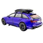 Macheta Audi RS6 Avant 1:24 metal cu lumini si sunete albastru - imagine 12