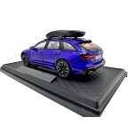 Macheta Audi RS6 Avant 1:24 metal cu lumini si sunete albastru - imagine 3