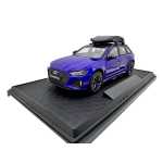 Macheta Audi RS6 Avant 1:24 metal cu lumini si sunete albastru - imagine 2