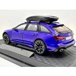 Macheta Audi RS6 Avant 1:24 metal cu lumini si sunete albastru - imagine 6