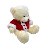 Ursulet de plus Craciun costum Mos 15 cm - imagine 2