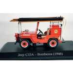 Macheta Jeep CJ2A Bomberos 1:43 rosie macheta pompieri - imagine 3