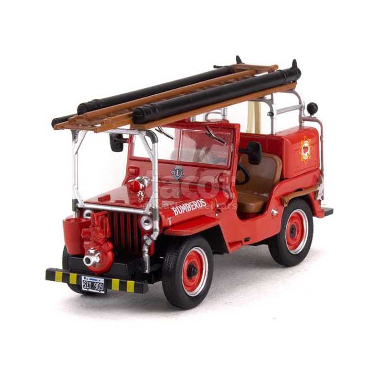 Macheta Jeep CJ2A Bomberos 1:43 rosie macheta pompieri