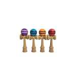 Joc mini Kendama din lemn multicolor 12 cm distractiv