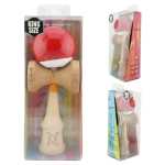 Kendama Flippy Profesionala Big Cups V2 din Lemn 18 cm Rosu Alb - imagine 12