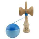 Kendama profesionala X cu cupe mari si ata albastra albastru bleu - imagine 2