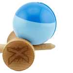 Kendama profesionala X cu cupe mari si ata albastra albastru bleu - imagine 6